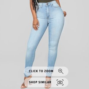 High waisted skinny jeans